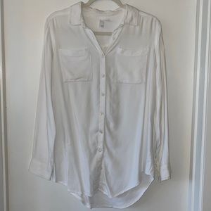 BP White Button Down Top Size S